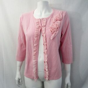 Cable & Gauge Pink Sweater Size Large